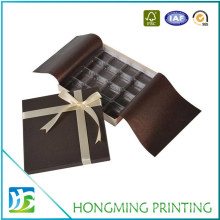 Luxury Silk Ribbon Paper Gift Boxes for Chocolate